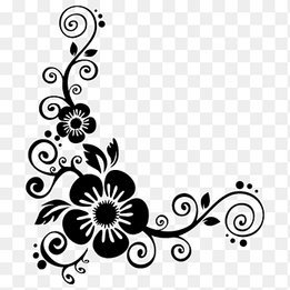 Zentangle Poinsettia In Black And White Duvet Cover