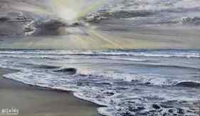 SILVER DREAMS - realistic seascape oil painting thumb