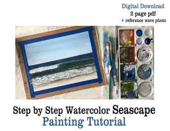Printable Watercolor Seascape Tutorial