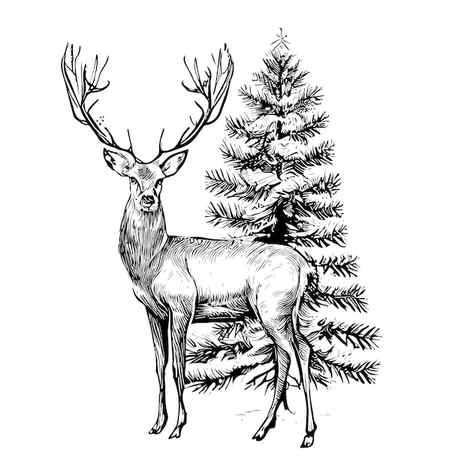 Reindeer Sketch illustration of a reindeer CanStock