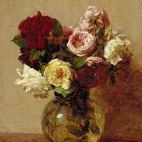 Roses by Ignace Henri Jean Fantin-Latour