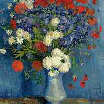 Vase with Cornflowers and Poppies by Vincent Van Gogh