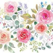 Lush Roses II Horizontal by Danhui Nai