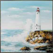 Lighthouse with crashing waves 