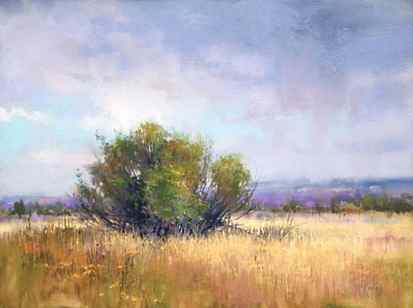 Malheur Rain (en plein air pastel, 11x14) by Richard McKinley
