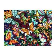 Butterflies colorful abstract painting, bright butterflies Art Print by Nadia CHEVREL