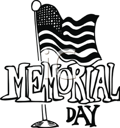 328x350 Memorial Day Black And White Clipart