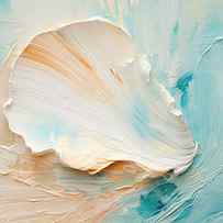 Seashells Art - Turquoise Art by Lourry Legarde