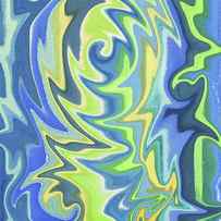 Organic Abstract Swirls Cool Blues by Irina Sztukowski