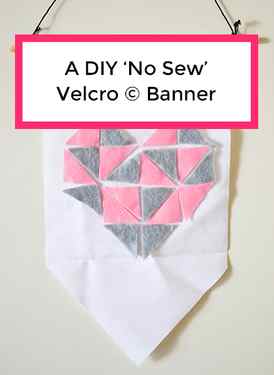 A DIY Velcro No Sew Banner from Dunne with Style