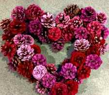 DIY Valentine pinecone Wreath