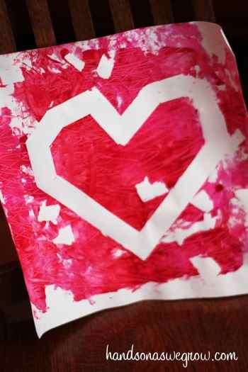 Make fun Valentine art for toddlers