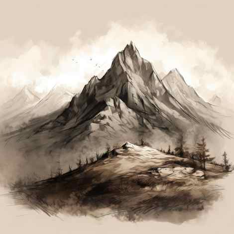 25 Easy Mountain Drawing Ideas How to Draw a Mountain