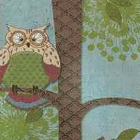 Fantasy Owls - Vertical II by Paul Brent