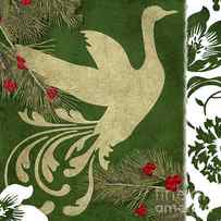 Forest Holiday Christmas Goose by Mindy Sommers