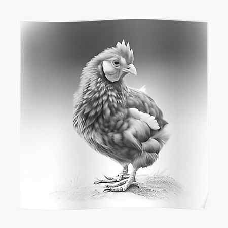 Chicken Hen Sketch Poultry Farm Concept Vintage Vector Illustration Isolated Stock Vector by sergeypykhonin 222048792