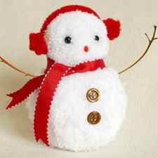 pom pom snowman craft ornament