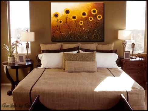 Sunflower Meadow-Modern Contemporary Abstract Art Painting Image