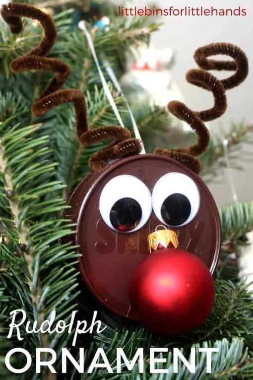 Rudolph Ornament Christmas Ornament Craft for Kids