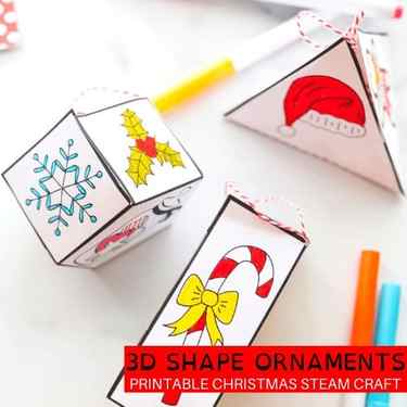 Shape ornaments for kids to make.