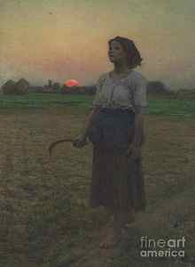 Wall Art - Painting - The Song of the Lark by Jules Breton