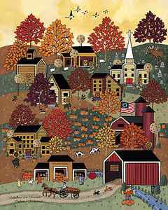 Wall Art - Painting - Autumn In Vermont by Medana Gabbard
