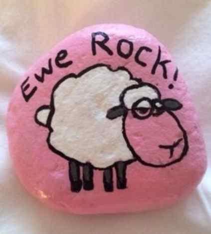 Sheep Painted Rocks