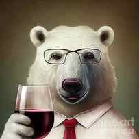 polar bear having drink by N Akkash
