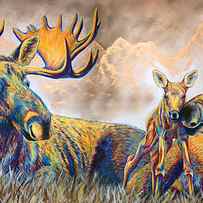 Moose Meadows by Teshia Art