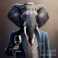 Elephant having drink by N Akkash