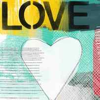 Love Graffiti Style- Print or Greeting Card by Linda Woods