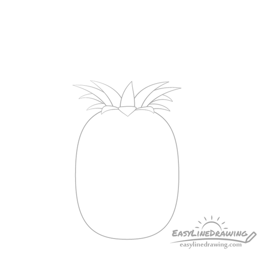 Pineapple crown bottom drawing