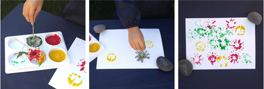 Nature Art Activities for Kids - Flower Printing