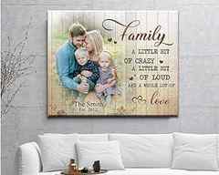 Gifts Personalized Family Names Photo Canvas, Custom Family Portrait Wall Art,Housewarming Home Decor, Home Décor, Gift fo. 