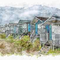 Beach Huts by John Edwards