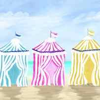 Beach Cabanas by Julie Derice