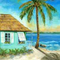 Aqua Beach Hut by Marilyn Dunlap