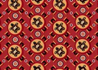 Aboriginal dot art seamless turtle pattern background