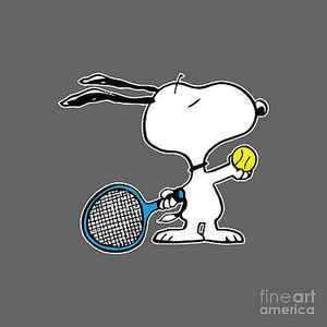 Wall Art - Digital Art - Snoopy Tennis Design by Suddata Cahyo