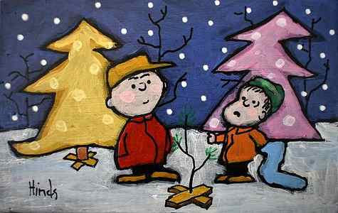 Wall Art - Painting - Charlie Brown Christmas Tree by David Hinds