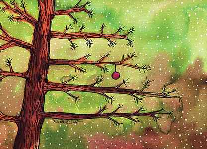 Wall Art - Painting - Charlie Brown Christmas Tree by Mariah West