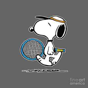 Wall Art - Digital Art - Snoopy Tennis Player by Suddata Cahyo