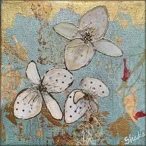 Wall Art - Painting - Gilded Orchid II by Shadia Derbyshire