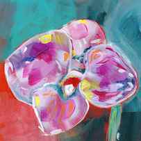 Colorful Orchid- Art by Linda Woods by Linda Woods