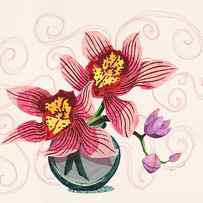 Happy Orchids by Kestrel Michaud