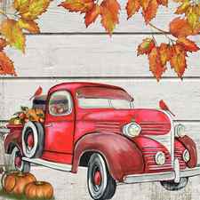 Vintage Fall Truck-C by Jean Plout