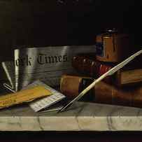 Still Life With Letter To Mr. Clarke, 1879 by William Michael Harnett