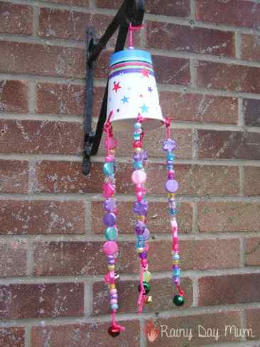 Spring crafts for toddlers - simple wind chime