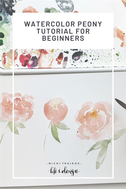 Watercolor Peony Tutorial For Beginners