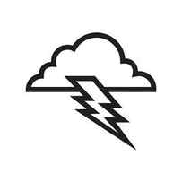 Cloud and Lightning Bolt Icon by CSA Images